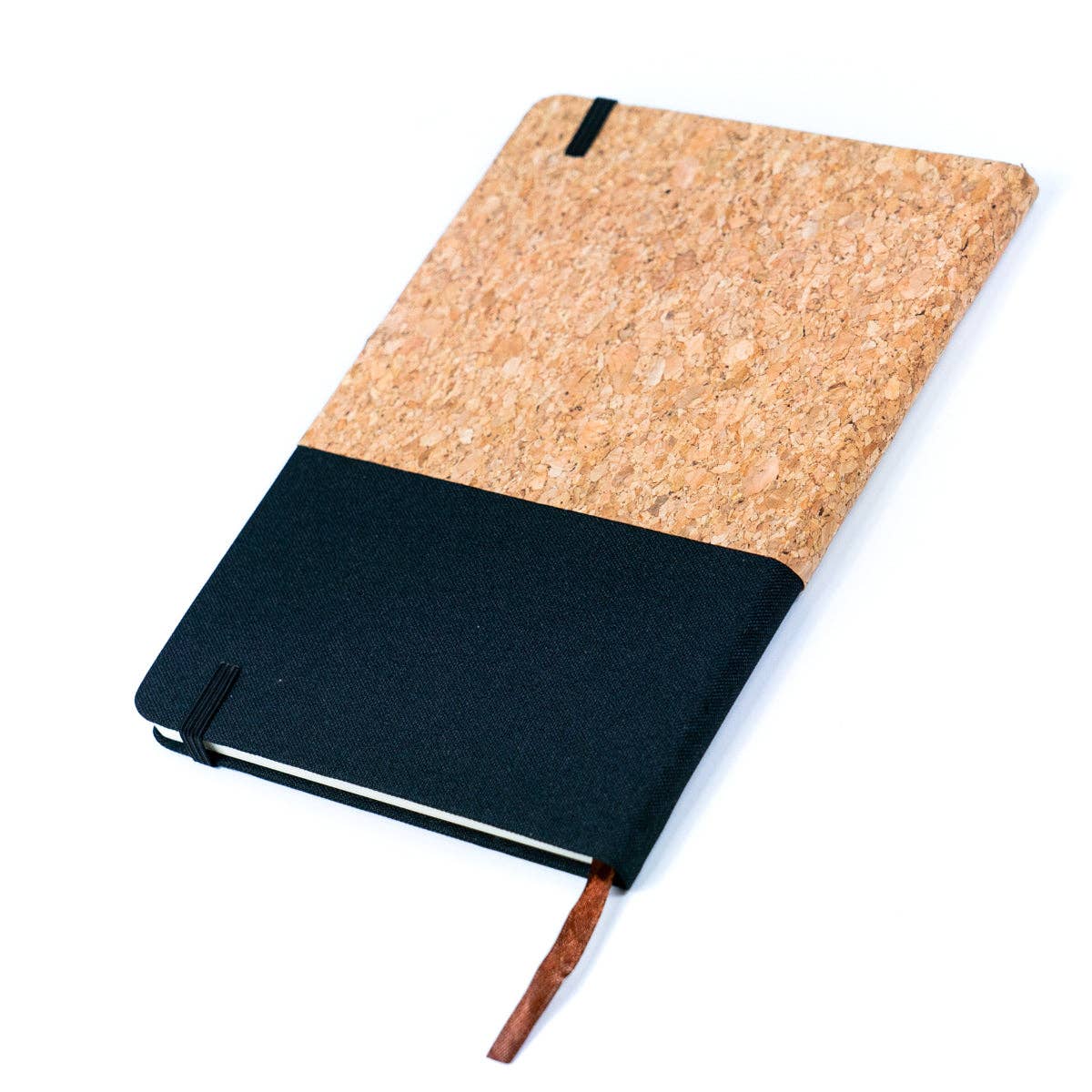 Canvas and Cork Fusion Notebook in Black, Gray, Blue, and Gr