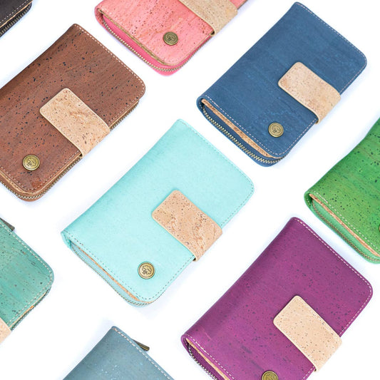 Stylish and Functional Medium-Sized Women's Cork Wallet