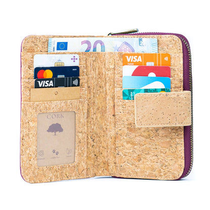 Stylish and Functional Medium-Sized Women's Cork Wallet