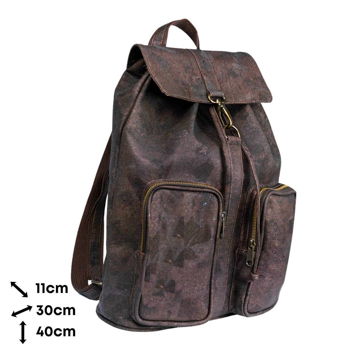 Elegant Urban Cork Men Backpack in Black and  Brown BAGP-267