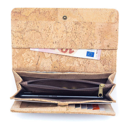 Lux cork bifold smart vegan women's wallet