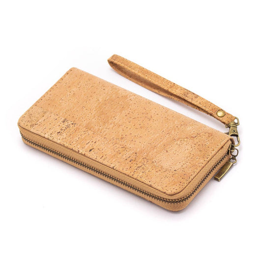 Natural cork women's classic vegan wallet