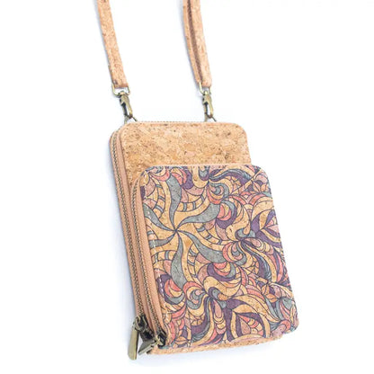 Natural Cork Crossbody Phone Wallet