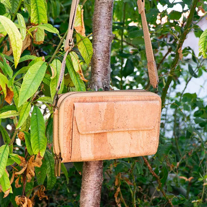 Front Pocket Cork Crossbody Wallet & Mobile Phone Bag