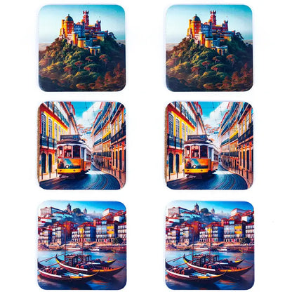 Cork-Backed Coasters (6 units)