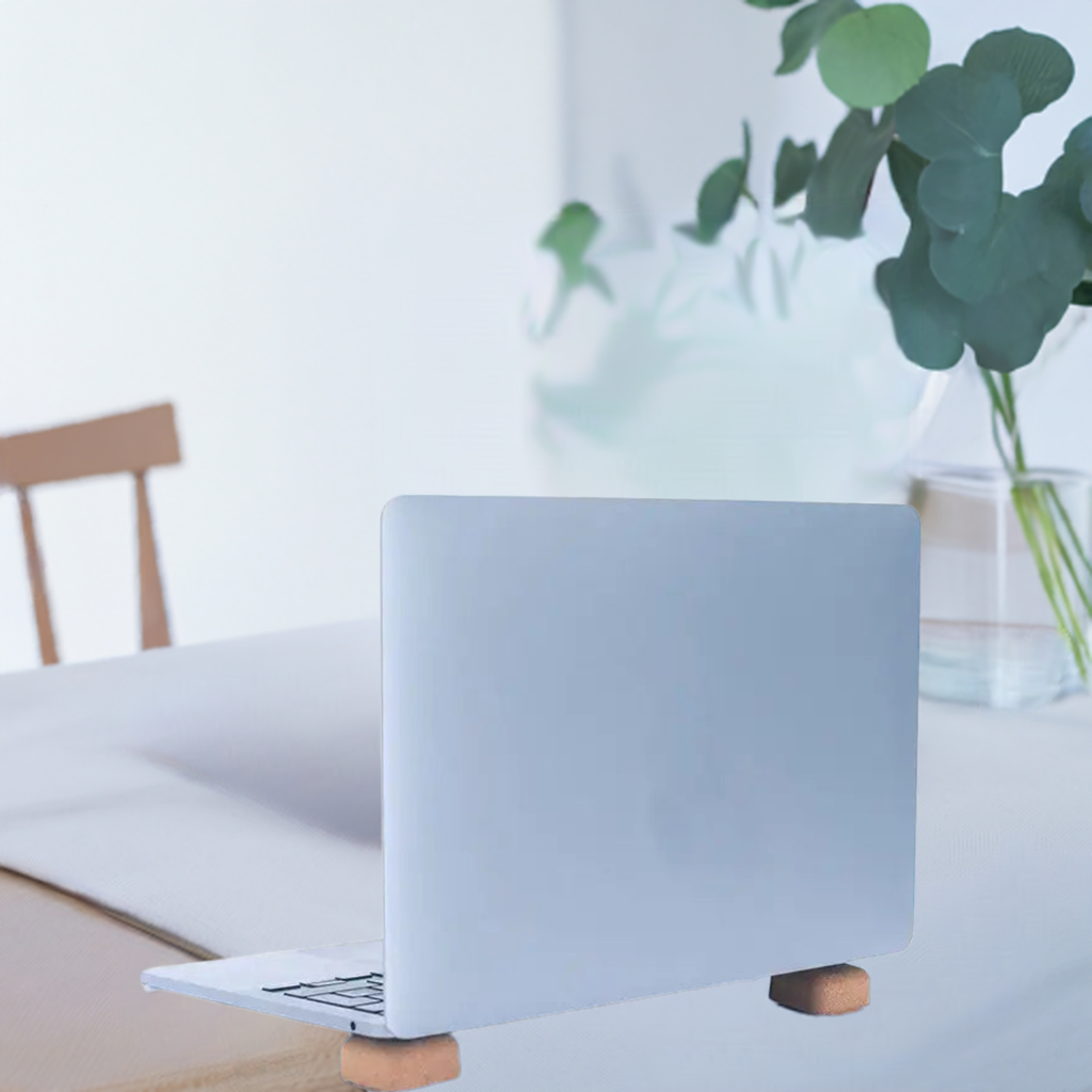 Cork Laptop Stand with Magnetic Storage