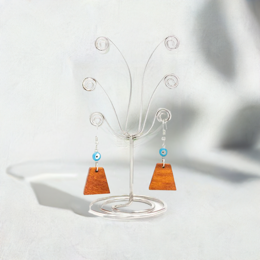 Evil Eyes and Trapezoidal Pendant earrings