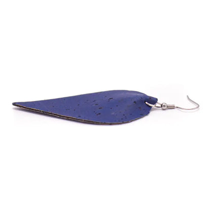 Dark Blue Cork Fabric Shapes For Earrings