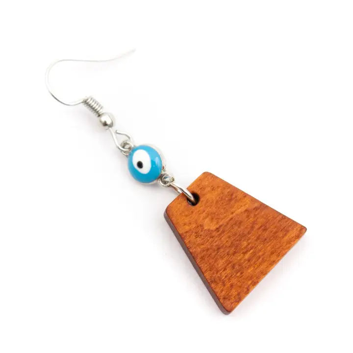 Evil Eyes and Trapezoidal Pendant earrings