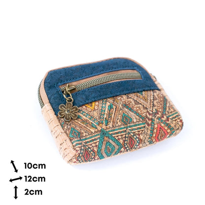 Cute Printed Cork Coin Purse For Women