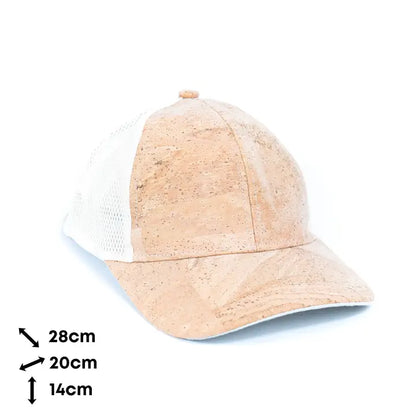 Cork Baseball Cap with Breathable Mesh